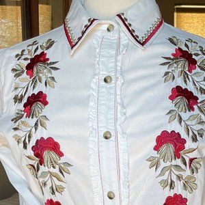 TASKA POLIZZI RETRO WESTER EMBROIDEREDSNAP SZ S